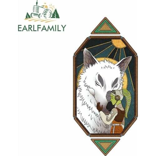 EARLFAMILY 13cm x 6.2cm for The Wolf Icon Car Stickers Graffiti DIY Personality Laptop Race Car Bumper Decoration Window Decal