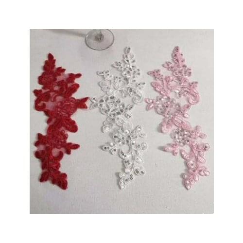 Exquisite Embroidery Sequins flower Wedding Accessories Multicolor Lace car bones flower DIY Handmade Accessories