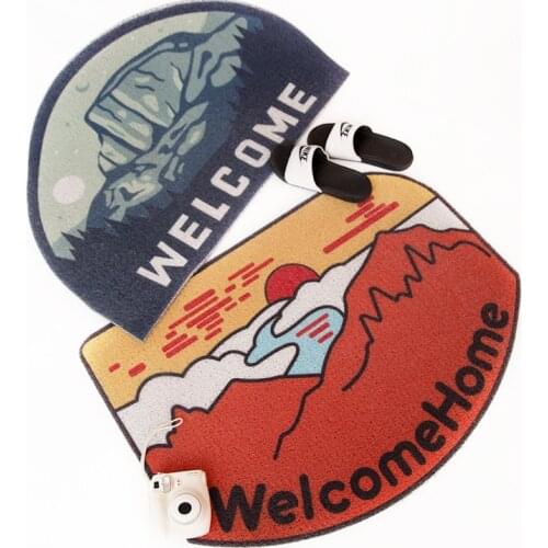 New 40x60 Entrance Door Mat Carpet Living Room Mat PVC Silk Loop Home Mat Carpet Anti-slip Mat Custom Pattern And Size Door Mat