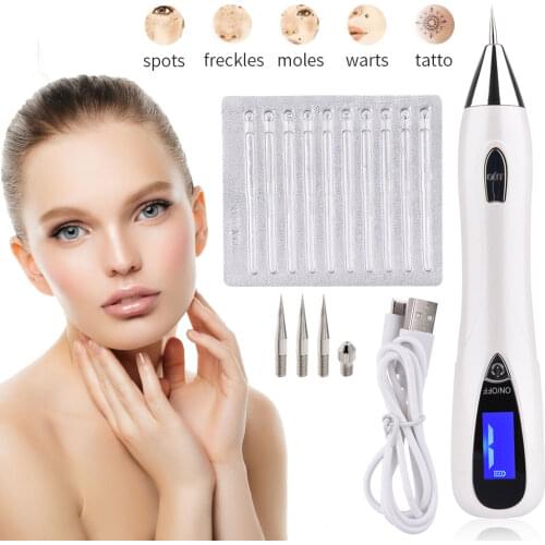 LCD Face Skin Dark Spot Remover Mole Tattoo Removal Laser Plasma Pen Machine Facial Freckle Tag Wart Removal Beauty Care