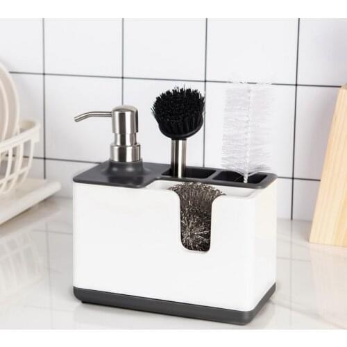 Multifunction Bathroom Kitchen Liquid Hand Wash Shower Soap Dispenser Organizer Container Shampoo Foam Pump Bottle Holder Portab