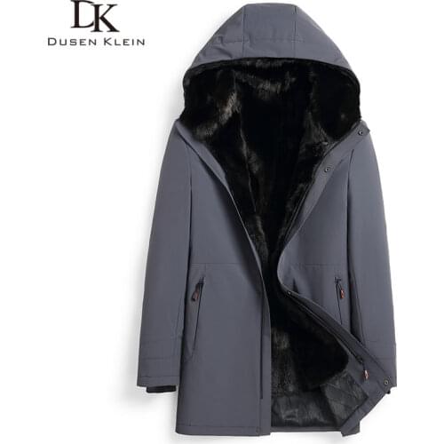 Men Mink Fur Coat Thick Warm Winter Outerwear Jacket 99721