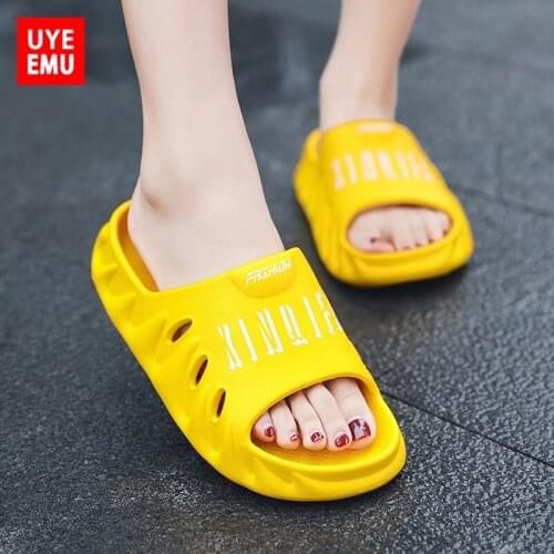 UYEEMU Slippers Mens Outer Wear Summer 2021 New Non-Slip And Deodorant Sandals Household Trend Outdoor Beach Shoes Size 36-45