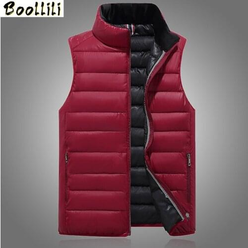 Plus Size 4XL Men Vests Mens Sleeveless Outwear Jackets Winter Fashion Male Cotton Down Casual Thicken Warm Coats Waistcoat