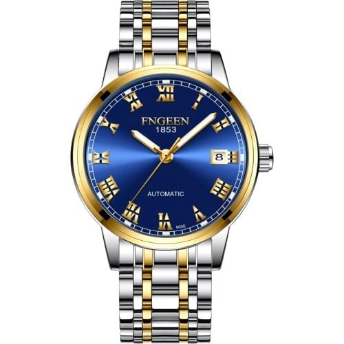 Relogio Masculino Hot Selling FNGEEN Brand Hollow Calendar Automatic Analog Watch Mens Watch Waterproof Business Men Wristwatch