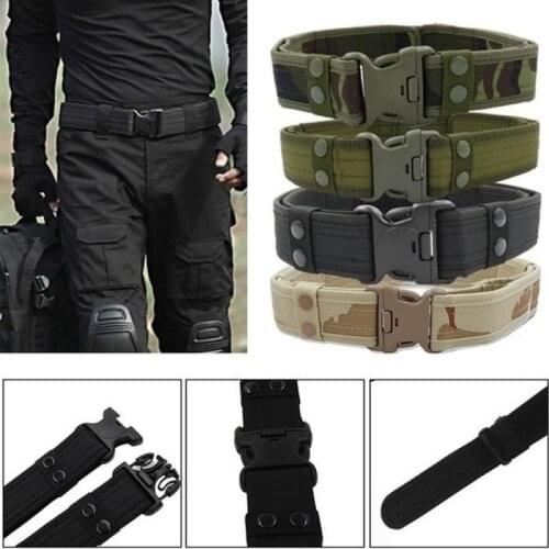 2021 New Army Combat Belts Quick Release Tactical Belt Fashion Men Canvas Waistband Outdoor Camping Climbing Outside Waist Strap