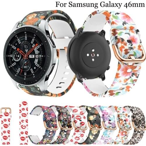 22mm Silicone printing Band for Samsung Galaxy Watch 46mm Strap for Samsung Gear S3 Frontier/Classic Huawei Watch GT GT 2e