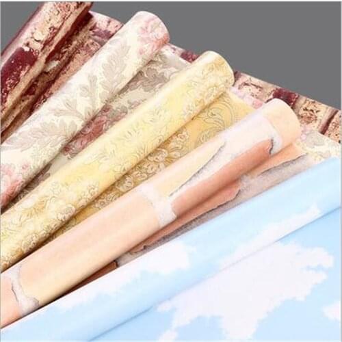 Beibehang PVC self-adhesive wallpaper modern minimalist fashion flowers garden warm bedroom living room stickers wallpaper