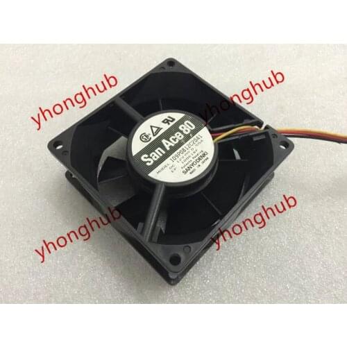SANYO DENKI 109P0812C2041 DC 12V 0.55A 3-Wire 80x80x32mm Server Cooling Fan