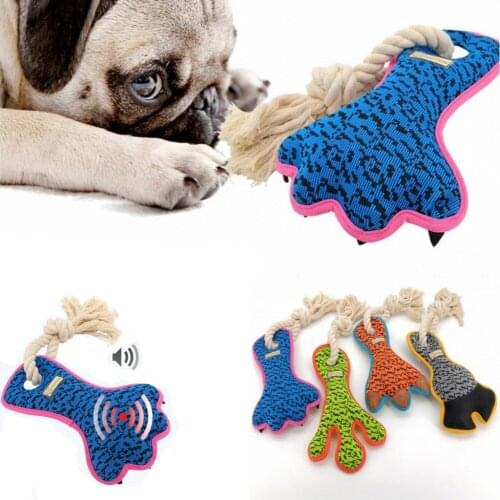 Foot Palm Dog Chew Squeak Toys Pet Molar Training Bite Resistance Cotton Rope Knot Large Size Small Dogs Cat Interative Toy