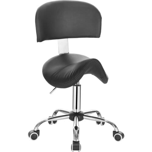 Saddle Salon Stool For Beauty Barber Swivel Chair Hairdressing Massage Spa Cosmetic Stool with Backrest Feet Rotation Bar Stool