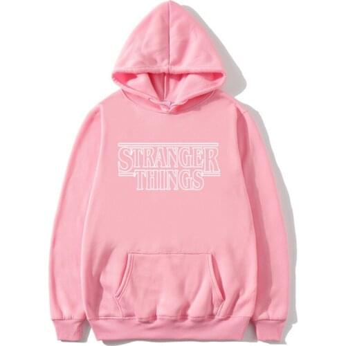 Red White Stranger Things Print Hoodie Men 2019 New Sweatshirt Hoody Men Hip Hop Casual Fashion Hoodies Men Women Streetwear