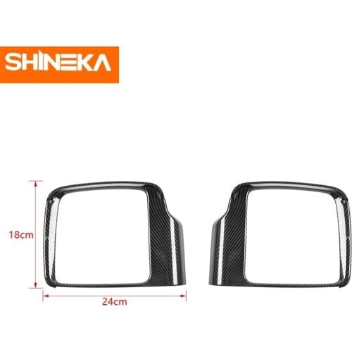 SHINEKA Exterior Stickers For Suzuki Jimny 2019+ Car Rearview Mirror Rain Eyebrow Frame Trim Cover For Suzuki Jimny 2019 2020
