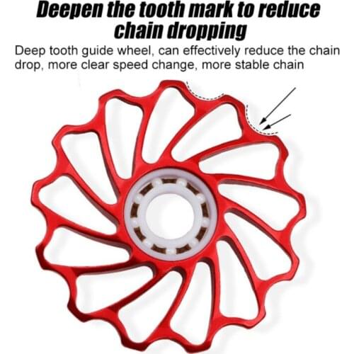 11T/13T Bicycle Rear Derailleur Ceramic Perrin Rear Derailleur Guide Wheel MTB Mountain Bike Transmission Rear