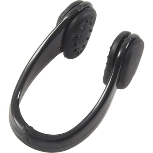 Black PVC Swimmer Swimming Nose Clip Ear Plug + Clear Case Unisex