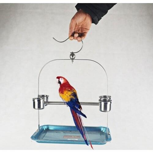 Bird Perch Parrot Cage Bite Stand Birds Stand Rack Toy Paw Grinding Hanging Shelf for Small Cockatiels Conures Parakeets Finch
