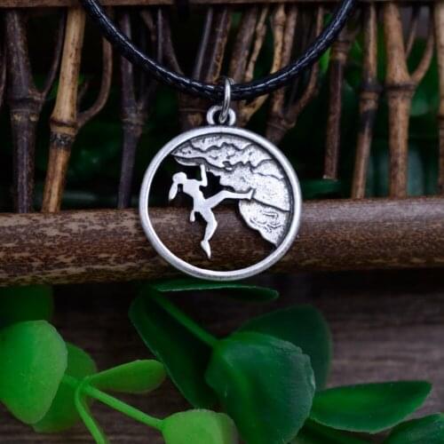 1pcs climber girl necklace Rock Climbing jewelry