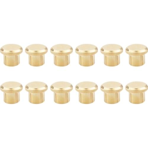 12Pcs Noise Stopper Gold Plated Short Circuit Socket Phono Connector RCA Shielding Jack Socket Protect Cover Caps