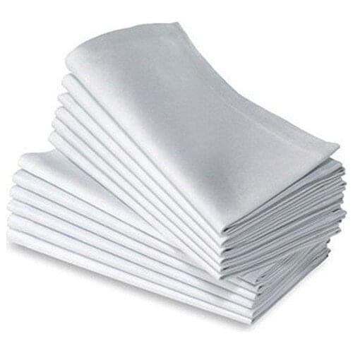17 12pcs 100% COTTON RESTAURANT DINNER CLOTH LINEN WHITE 50x50cm PREMIUM HOTEL NAPKINS