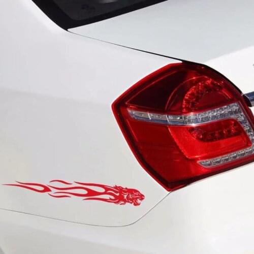 2pcs Tiger Flame Totem Car Decals Stickers Reflective 24cm Motorcycles Sticker Decoration Creative Fashion Car Styling Stickers