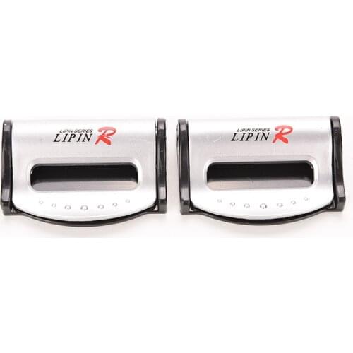 2PCS Adjustable Hard Plastic ABS Car Auto Truck Safety Seat Belt Strap Buckle No-slip Anti Slip Clip Stopper Black Siver