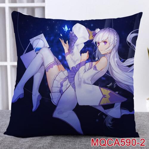 45X45CM Anime RE ZERO Starting Life In Anothe World Pillow Covers Dakimakura Case 3D Print Double Sided Decorative Pillowcase 31