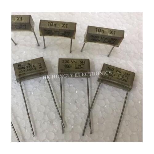 10PCS PME271E PME271 PME 271 E 10n 47n X1 300V 0.01UF 0.047UF 103 473 300VAC P=15.2mm Film Capacitor