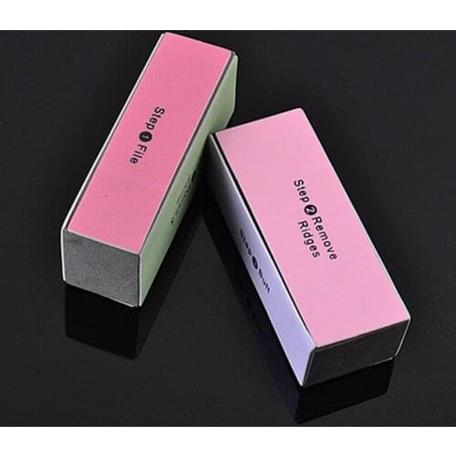5pcs/lot Polish Smooth Shine Buffer Polishing Block Nail Down on Step Four Nail Tools Nail Art with Buffer