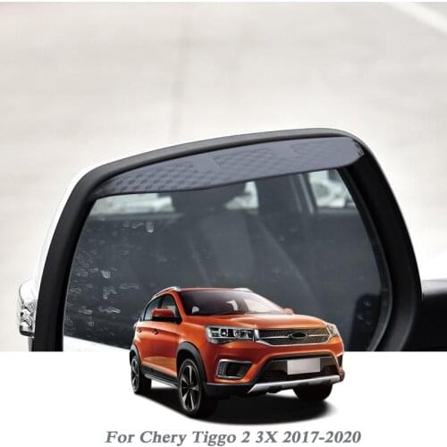 Car Rearview Mirror Rain Eyebrow Auto Shield Snow Guard Sun Side Visor Shade Protector For Chery Tiggo 2 3X 2017-2020 Accessory