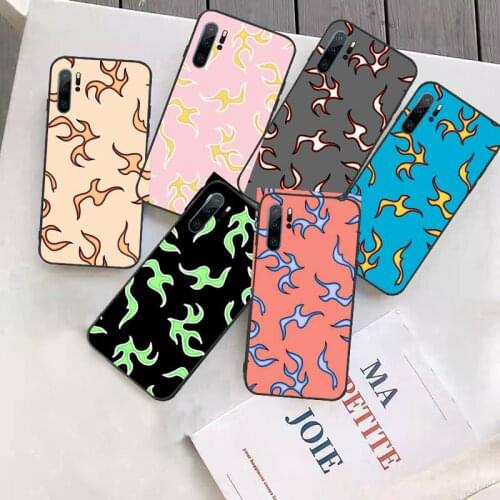 Blue Flame Fire Phone Case Funda For Huawei P9 P10 P20 P30 Lite 2016 2017 2019 plus pro P smart