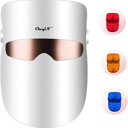 CkeyiN LED Photon Skin Rejuvenation Facial Mask Cordless Acne Wrinkle Remover Women Light Therapy Skin Care Visible Beauty Mask