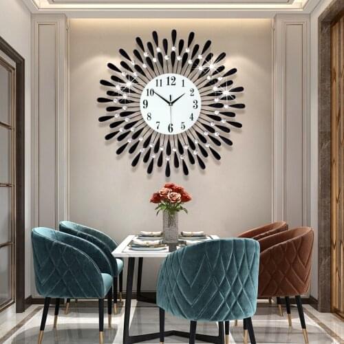 Decorative Clock Watch Modern Mute wall clock Home Decor Office Frameless
