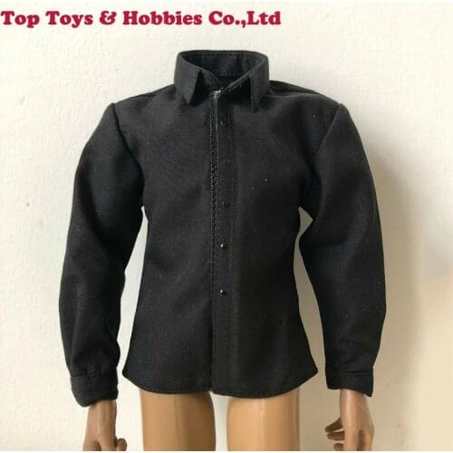 1:6 Action Figure Clothing Accessories 1:6 Black Long-sleeved Shirt Clothes For 12" Action Figure Doll Body