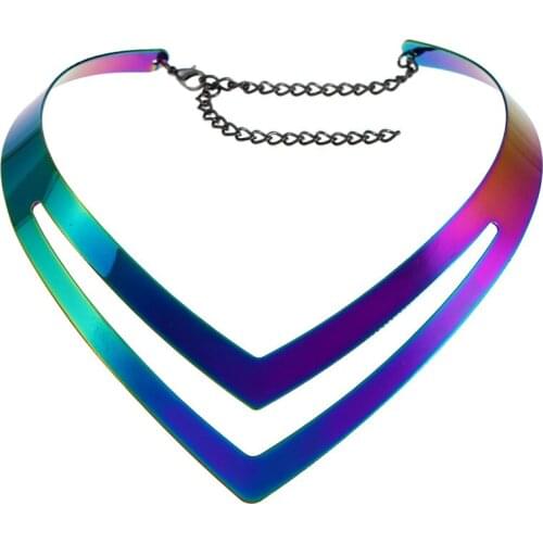 Geometric Metal Collar Fashion Torques Color Alloy Statement Choker Necklace & Pendant Party Jewelry Maxi Necklace Collar Gothic