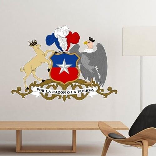 Chile National Emblem Country Symbol Mark Pattern Removable Wall Sticker Art Decals Mural DIY Wallpaper for Room Decal