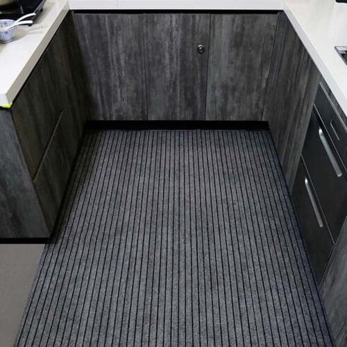 Large Thin Doormat for Entrance Door Outdoor Indoor Striped Red Gray Kitchen Area Rugs Anti Slip Bedroom Carpet Door Floor Mat