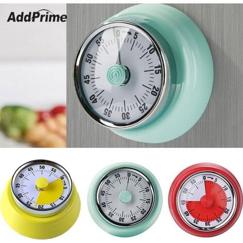 Kitchen Mechanical Timer Magnetic Countdown Alarm Counter Stainless Steel Timer Mechanical Clockwork Design No Need Battery