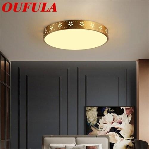 OUFULA Brass Ceiling Lights Contemporary Home Creative Decoration Suitable For Living Room Dining Room Bedroom