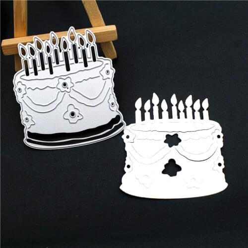 Birthday cake Metal Cutting Dies Happy Birthday Numbers 64*107mm for Scrapbooking Card Making Craft Cut Dies
