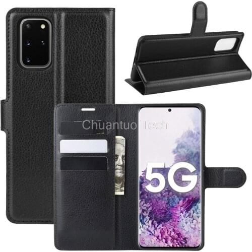 Fashion Wallet PU Leather Case Cover For Samsung Galaxy S20 Plus/S20 Plus 5G Flip Protective Phone Back Shell With Card Holders