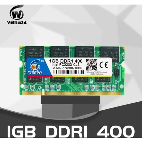 VEINEDA ddr1 1gb ram Notebook 2GB 2x1GB PC3200 DDR400 400Mhz 200pin DDR1 Sodimm Laptop Memory RAM