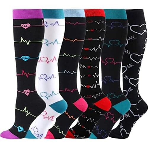 58 Styles Compression Socks Fun Men Women Boots Stockings Halloween Outdoor Running Graduated Pressure Stockings Knee Socks High