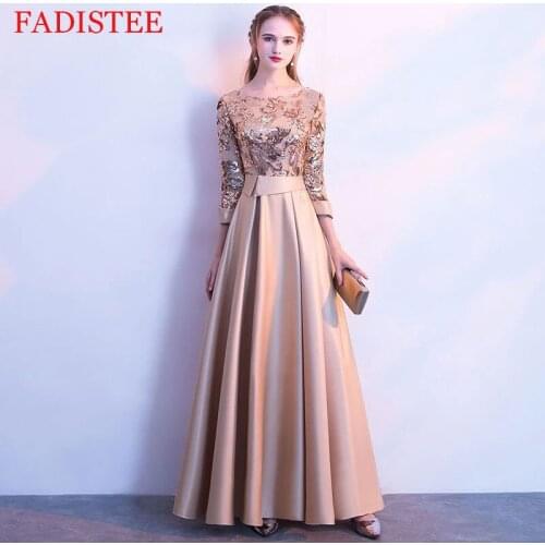 New Style O-neck Three Quarter Sleeves Robes De Soirée Prom Dresses Vestido de Festa Evening Dresses Prom Gowns вечерние платья