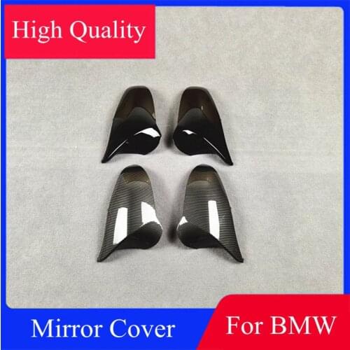 Pair F80 M3 Carbon Right Hand Driver Rearview Mirror Cover For BMW F82 F83 M4 Glossy Black Car Side Mirror Housing 2014-2018
