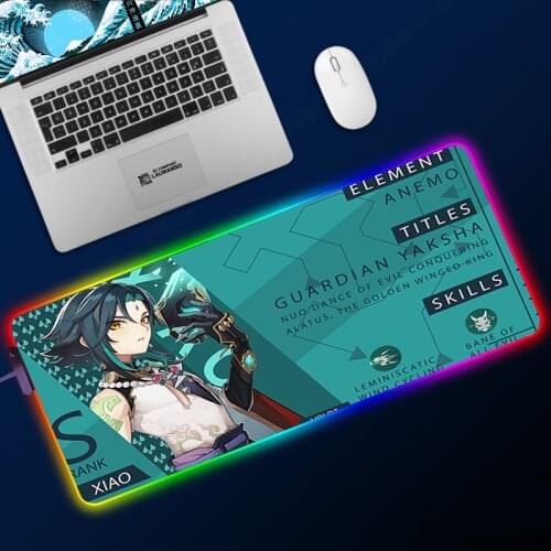 RGB Evangelion Mouse Pad PC Gamer Computer Carpet Laptop Anime Keyboard Mouse Mat Large Keyobard Gaming Accessories EVA Mousepad