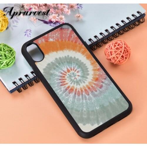 Aprarvest Pastel Tie-Dye Silicone Rubber Phone Case Cover For iPhone 6 6S 7 8 PLUS X XS XR 11 12 MINI PRO MAX