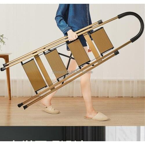 Ladder Five Step Ladder Stainless Steel Folding Herringbone Ladder Aluminum Alloy Telescopic Ladder Small Escalator