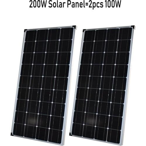 Aluminum Frame Solar Panels 100W 200W 300W Solar System 12V 24V Battery Charge For Home
