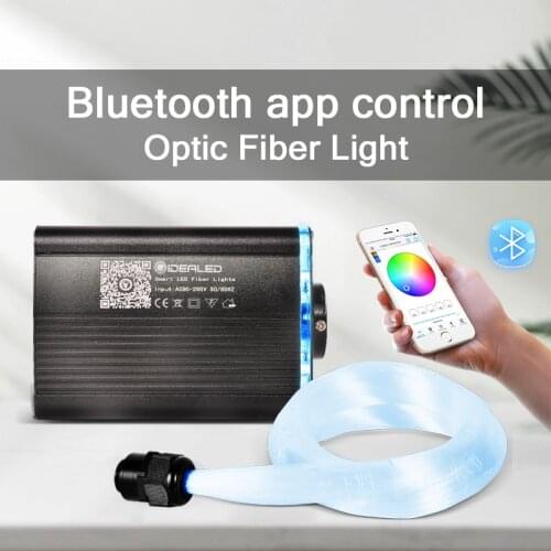 LED Optic Fiber Lights Smart APP control RGBW Starry Sky Effect Ceiling Light 2-5m Optical Fiber Cable available Car Decoration