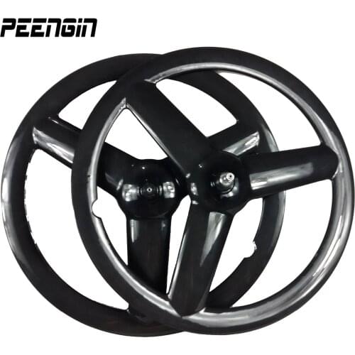 Carbon UD tri spoke wheel front 700C road rim/Disc brake 3G bike wheelset Track bicycle single speed front/rear tubular/clincher